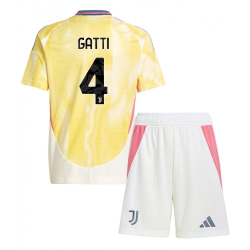 Juventus Federico Gatti #4 Gostujuci Dres za djecu 2024-25 Kratak Rukav (+ Kratke hlače)